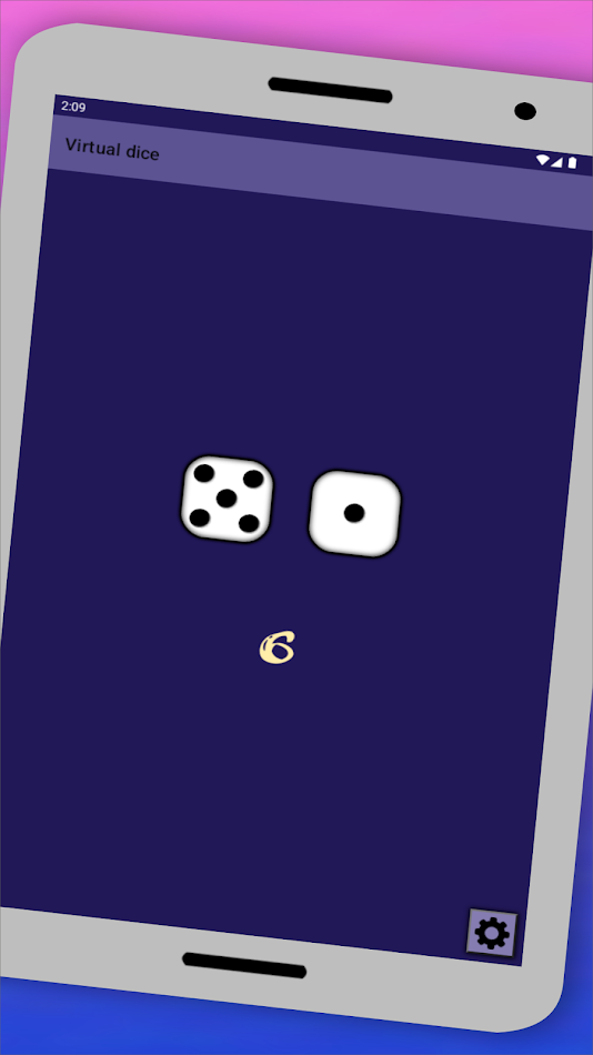 #5. Virtual dice (Android) di: nicholas-cod3r