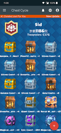 Android application Chest Tracker for Clash Royale screenshort