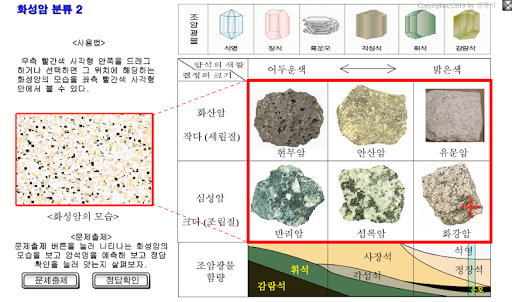화성암 분류 가상실험 Screen 3