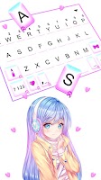 screenshot of Pretty Anime Girl Keyboard Bac