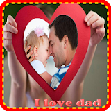Happy fathers day frame icon