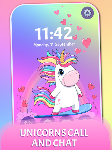 Android application Fake Call Unicorn Prank Games screenshort