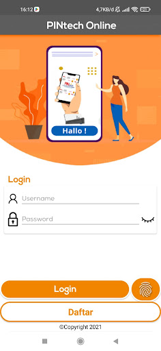 Android application Pintech Online screenshort