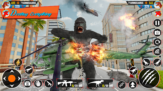 Captura de Pantalla 11 Ataque ciudad gorila enojado android