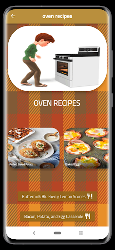 Android application oven recipes screenshort