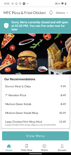 MFC Pizza and Fried Chicken Screen 2
