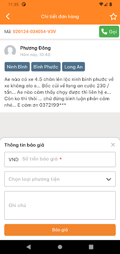 Sàn vận tải Screen 2