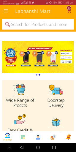 LabhanshiMart - Online Grocery Screen 2