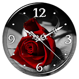 Red Rose Clock Live Wallpaper icon