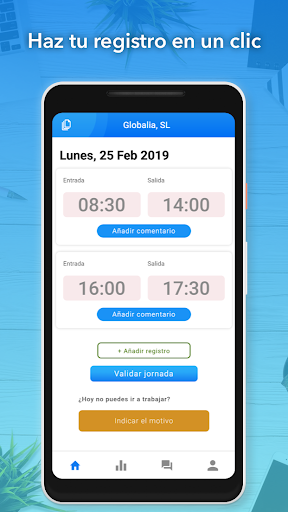 TuHorario. Registro de horas Screenshot 3 - AppWisp.com