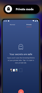 Captura de tela do navegador Opera beta