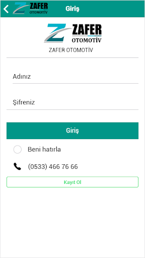 Zafer Otomotiv B2B Screen 2