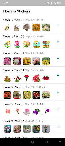 Flowers Stickers for WAのおすすめ画像5
