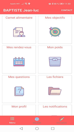 Android application Ma diet screenshort