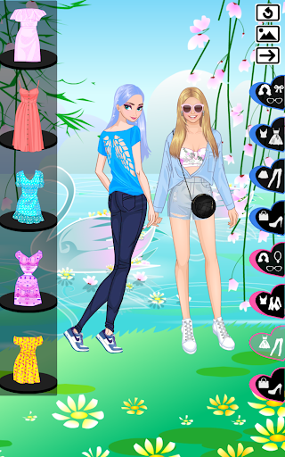 Lovely sisters dress up game Screen 3