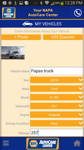 NAPA AutoCare Screen 3
