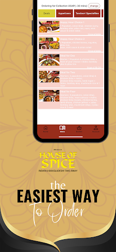 Android application House of Spice - Erith screenshort