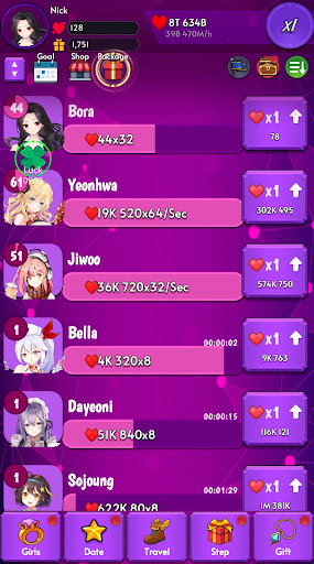 Android application IdleGirls screenshort