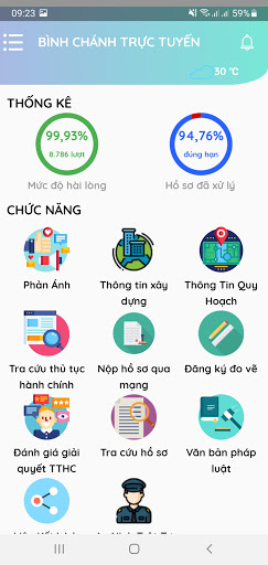 Android application Bình Chánh Smart screenshort