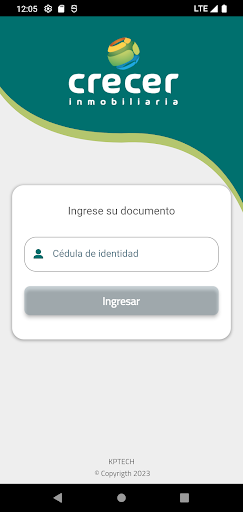 Android application Crecer inmobiliaria Clientes screenshort