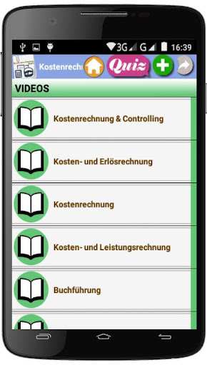 Android application Kostenrechnung Kurs screenshort