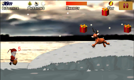 Android application Mr. Santa - jump'n'run game screenshort