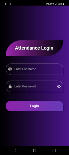 Android application Attendance OnTrack screenshort