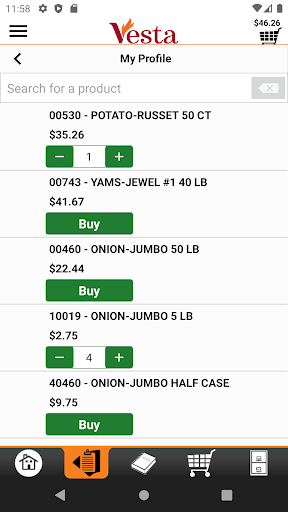 Vesta Foodservice Checkout Screen 2