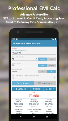 EMI Calculator Screen 3