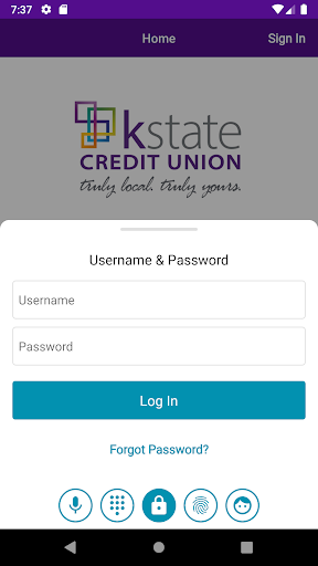 Android application kState Credit Union screenshort
