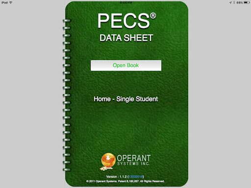 Android application PECS Data Sheet Home screenshort