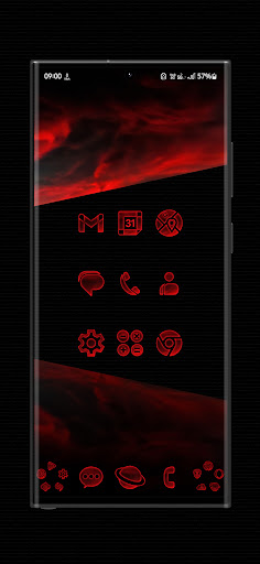Screenshot of Abyss Red Icon Pack