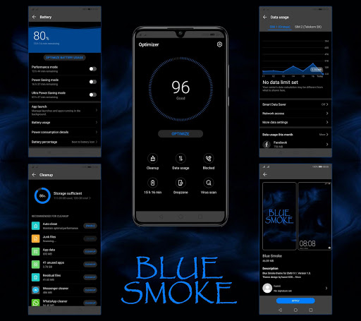 EMUI 9.1Blue Smoke Theme