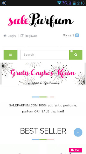 Android application Sale Parfum screenshort