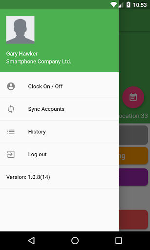 Employee Clock Screen 2