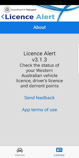 Licence Alert Screen 2