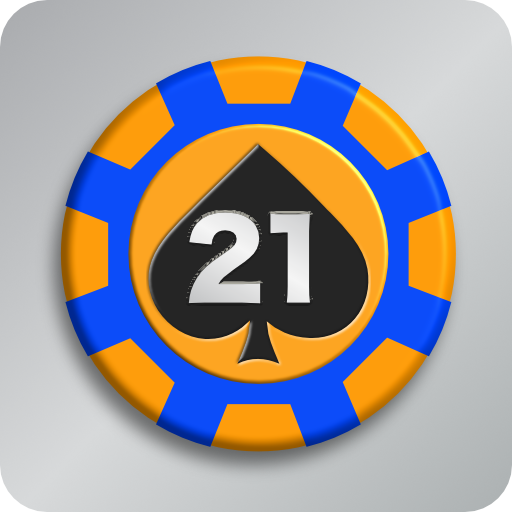 Blackjack card game logo