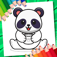 Cute Panda Book For Coloring