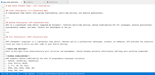 Npp - Lightweight Text Editor