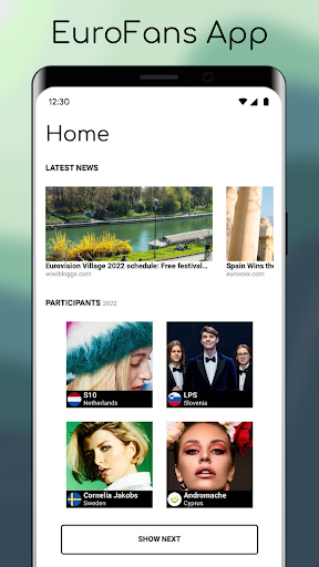 Android application EuroFans App screenshort