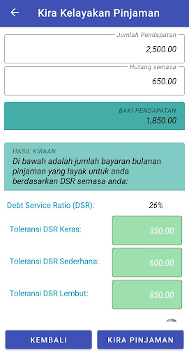Kira Kelayakan Pinjaman Anda Screen 3