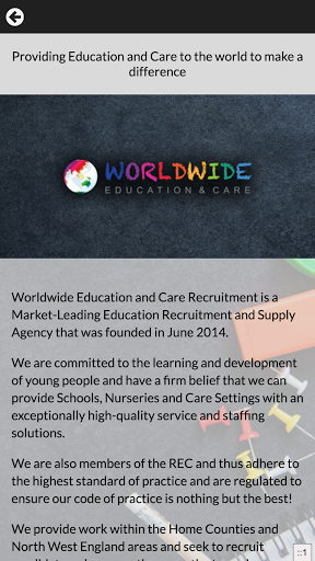 Worldwide Education & Care Screen 2