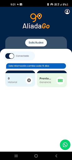 AliadaGO Conductor Screen 2