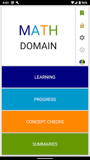 Android application MATH Domain: Pre-Algebra screenshort