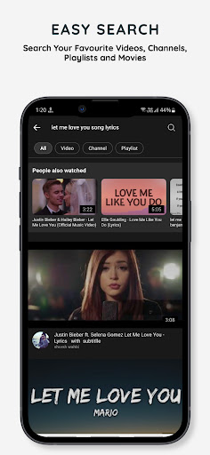 PlayM Videos, Movies, Channels Screen 3