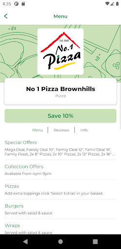 No1 Pizza WS8 Screen 2