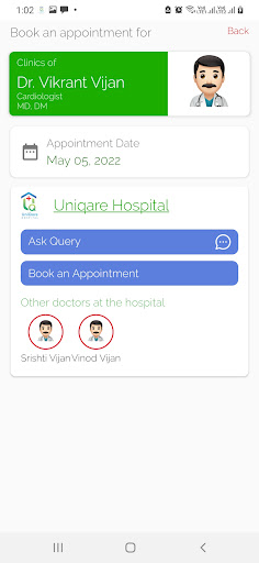 UniQare Hospital Screen 2