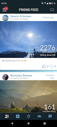Android application Challengize screenshort