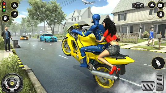 Superhero Bike Sim: jeu de tax