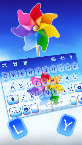 Rainbow Pinwheel Keyboard Back Screen 2